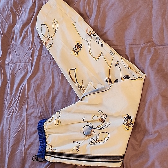 Forte_Forte designer pants, woman's face, flowers, 100% Cotton, Italian Sm/Md - Picture 9 of 13